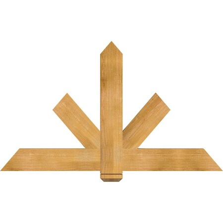 Ekena Millwork Kennewick Rough Sawn Timber Gable Bracket, Western Red Cedar, 60"W x 35"H x 2"D x 6"F, 14/12 Pitch GBW060X35X0206KEN00RWR